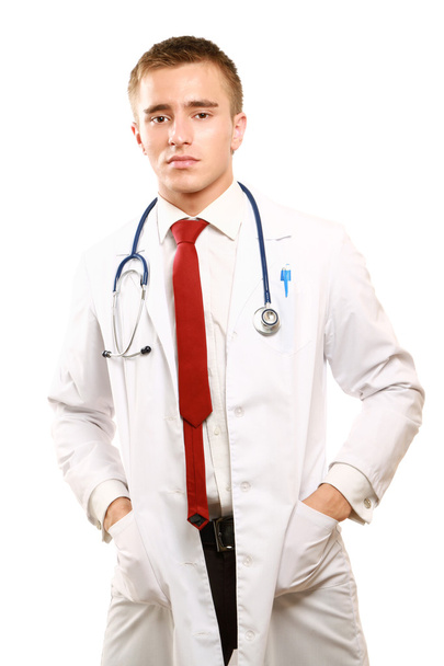 Young doctor with stethoscope - Фото, зображення