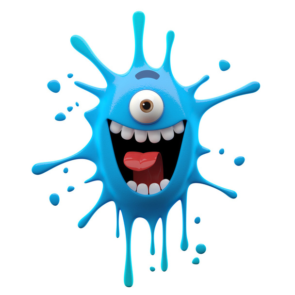 Exciting blue one-eyed monster - Photo, Image