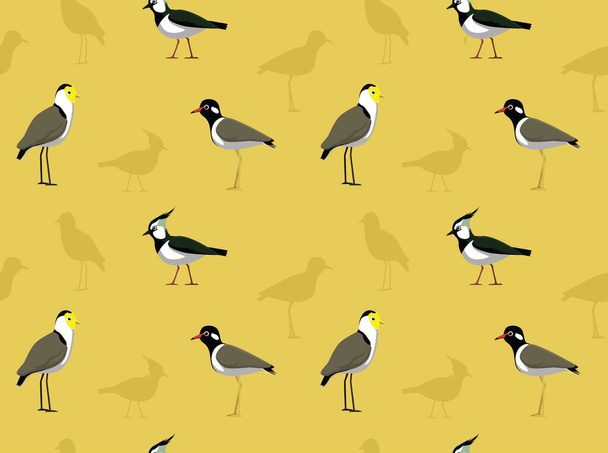 Bird Lapwing Wallpaper Cartoon Character - Vector, afbeelding