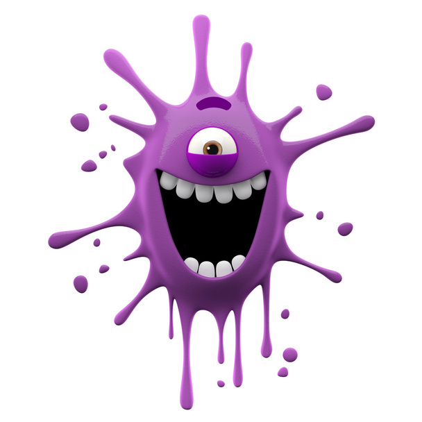 šťastné fialové one-eyed monster - Fotografie, Obrázek