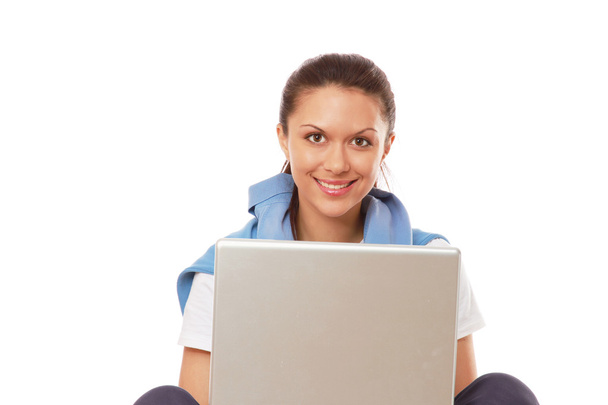 Young woman with a laptop - Fotó, kép