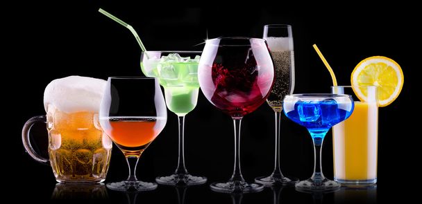Different alcohol drinks set - Valokuva, kuva