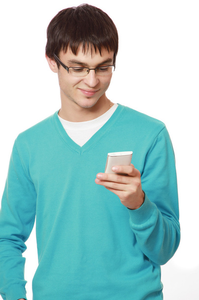 Guy with a mobile phone - Φωτογραφία, εικόνα