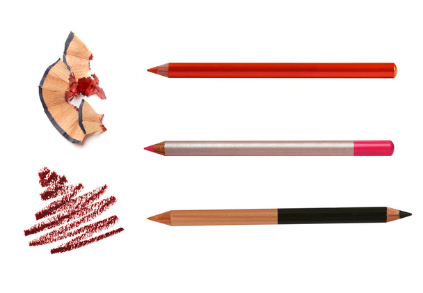 élezés a héj, a fehér és a stroke minta kozmetikai ceruza - Fotó, kép