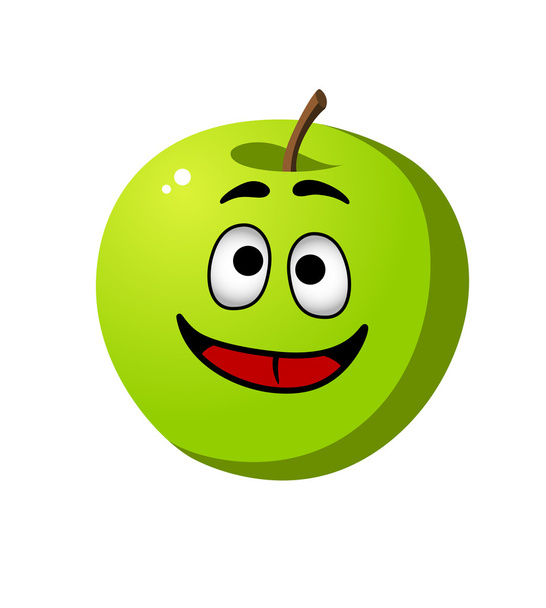 Fruit de pomme vert croustillant sain
 - Vecteur, image