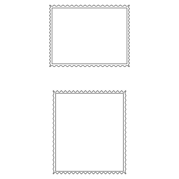 Umrisse der Briefmarke, die von Designern verwendet werden soll - Vektor, Bild