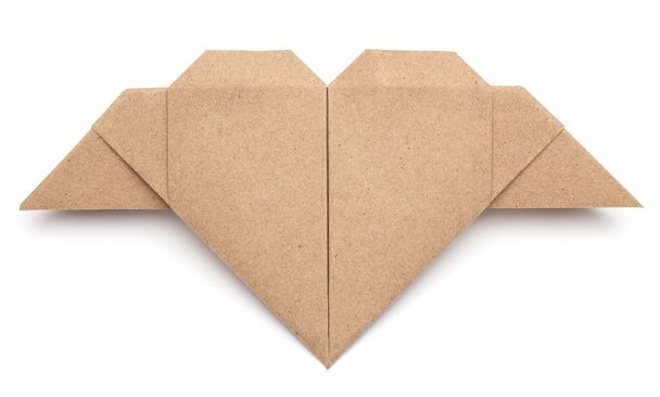 Origami recycle paper heart - Foto, imagen