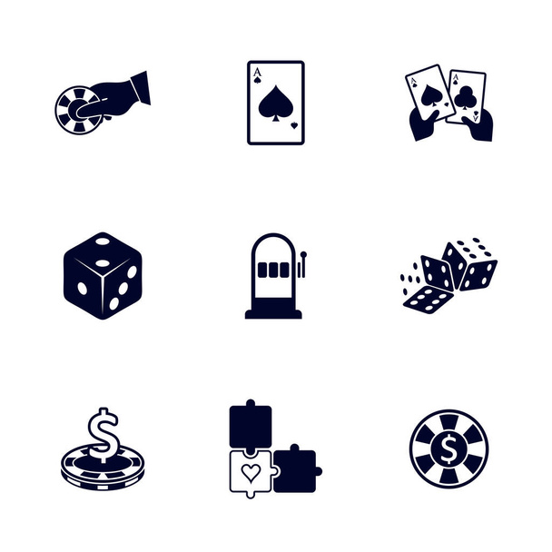 Логотип значка казино векторний шаблон, символ дизайну креативних ігор Ілюстрація, значок ігор казино
 - Вектор, зображення