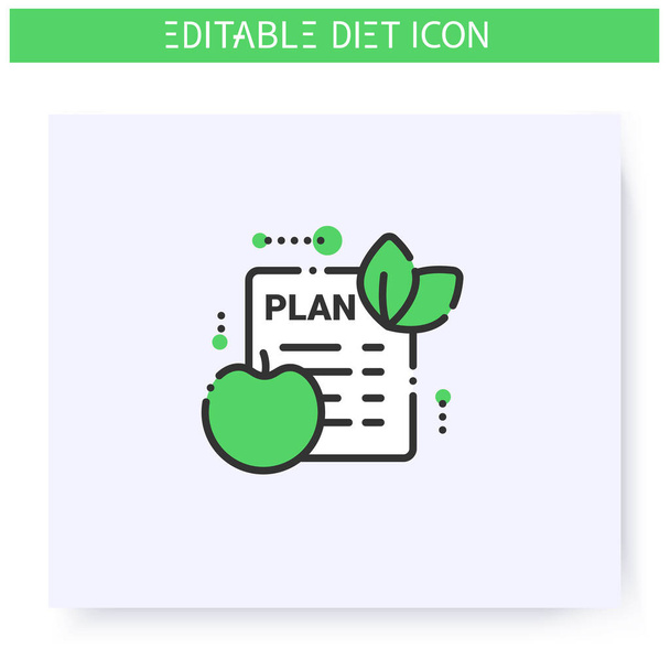 Ikona řádku diety. Upravitelná vektorová ilustrace - Vektor, obrázek