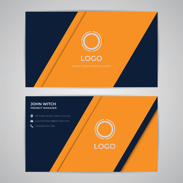Business Card Template Mockup Abstract Modern Design Vector Graphic EPS10 - Vector, Image