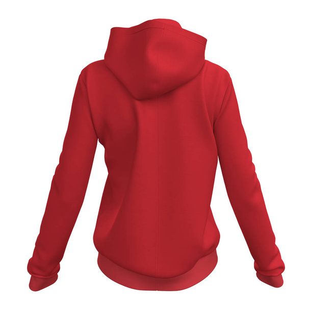 Paste your design or artwork on top of this Back View Beauty Women's Hoodie Mockup In Flame Scarlet Color, and you are ready to list them in your shop - Photo, Image