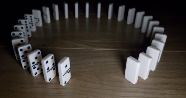 Domino Drop Stop Wooden Floor - Záběry, video
