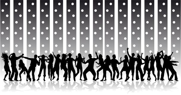 Dancing silhouettes - Vector, Image