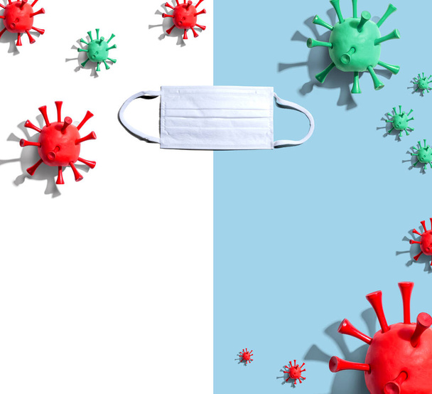 Virusinfluenssan ja koronaviruksen käsite - Valokuva, kuva