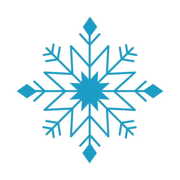 navidad copo de nieve línea estilo icono - Vector, imagen