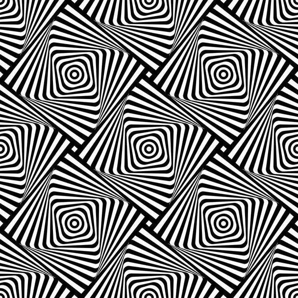Abstract naadloos geometrisch op art patroon. Vectorillustratie. - Vector, afbeelding