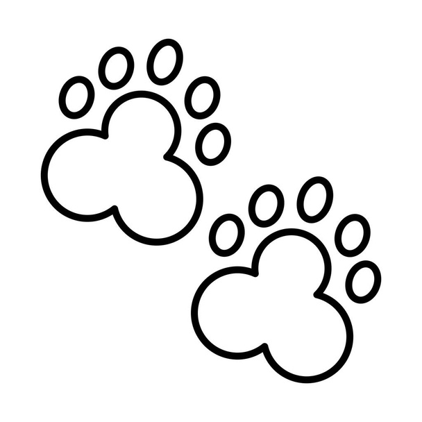 oso salvaje pewprints línea estilo icono - Vector, Imagen