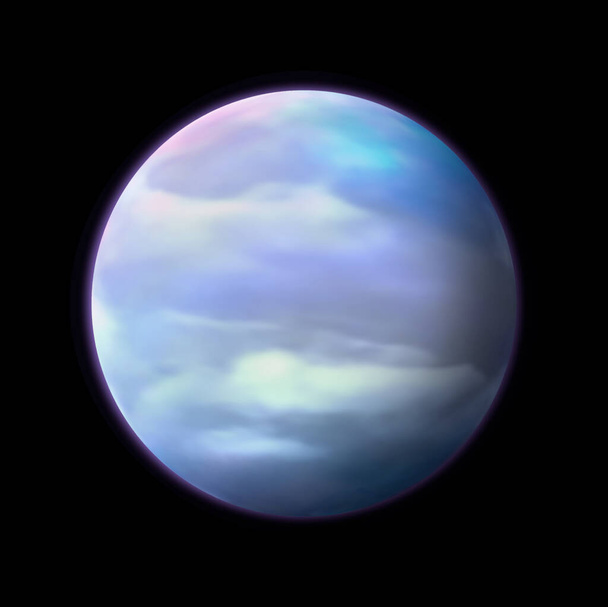 Exoplanet - Gasgiant με μαύρο φόντο - Φωτογραφία, εικόνα