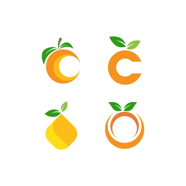 Logo arancione disegno modello illustrazione vettoriale - Vettoriali, immagini