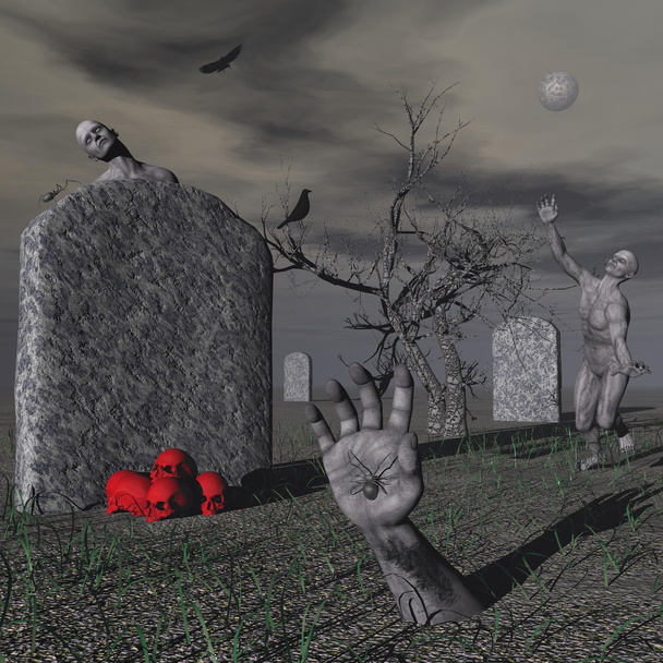 Un cementerio
 - Foto, imagen
