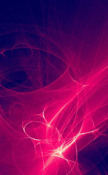 Abstract rood licht en laserstralen, fractals en gloeiende vormen veelkleurige art background textuur voor verbeelding, creativiteit en design. - Foto, afbeelding