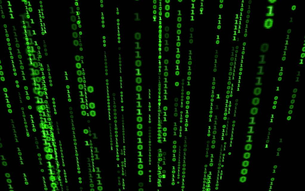 Δυαδικό κώδικα υπολογιστή σε μαύρο φόντο.Πράσινοι ψηφιακοί αριθμοί κώδικα σε στυλ μήτρας.Cyberpunk hacker abstraction backdrop. Τυχαία αριθμούς που υπάγονται στο μαύρο φόντο. φόντο σε ένα στυλ μήτρας. - Φωτογραφία, εικόνα