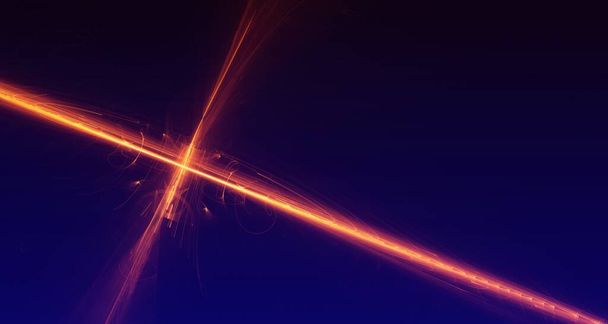 Abstract orange and red light and laser beams and glowing shapes multicolored art background texture for imagination, creativity and design. - Photo, Image
