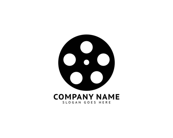 Film Strip Sinema Logo Şablonu Vektör İllüstrasyon Tasarımı - Vektör, Görsel