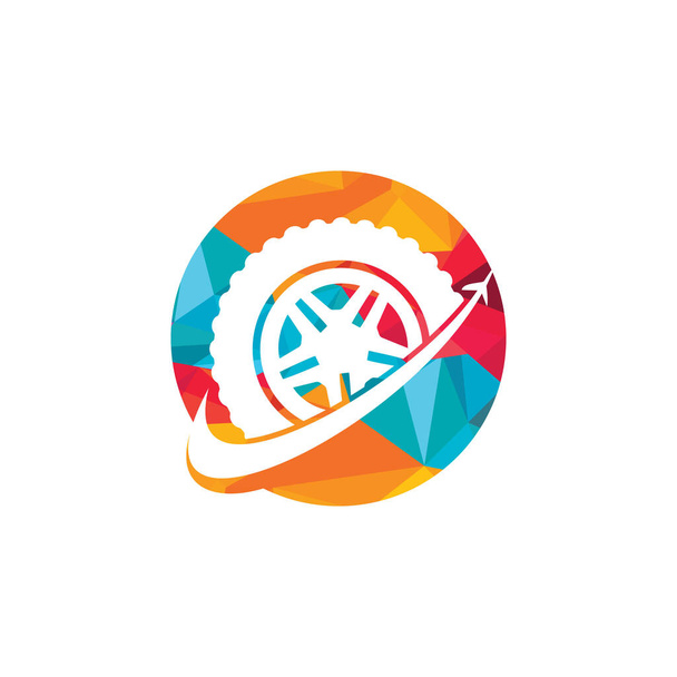 Reifenreise Vektor Logo Design-Vorlage. - Vektor, Bild