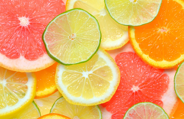  citrus fruits slices - Photo, Image