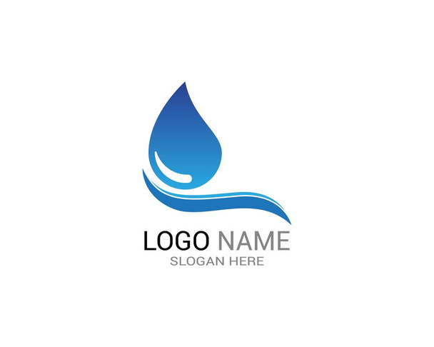 Πρότυπο λογότυπου εικονιδίου σταγόνας νερού - Διάνυσμα, εικόνα