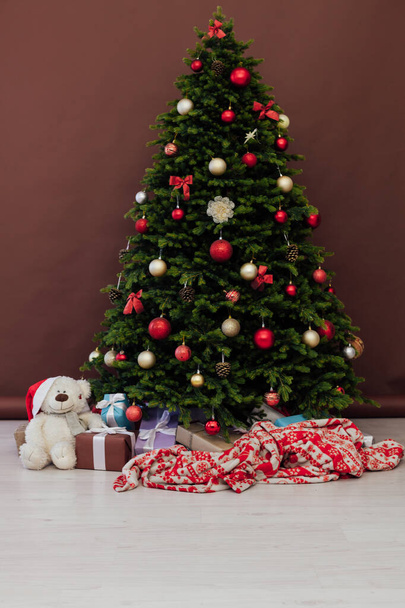 beautiful Christmas tree with gifts decor new year - 写真・画像