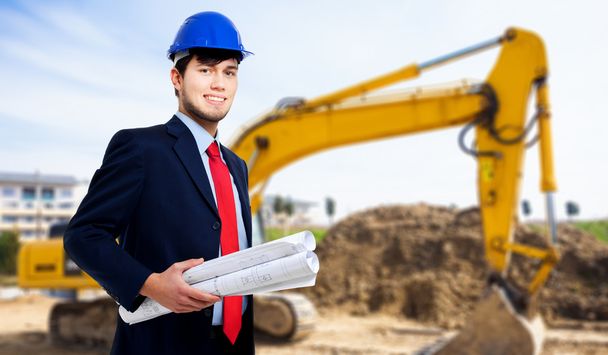 Engineer in a construction site - Fotografie, Obrázek
