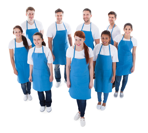 Diverse group of professional cleaners - Foto, afbeelding