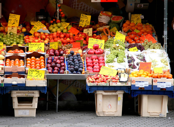 Street market in the old town of Nuremberg - Photo, Image