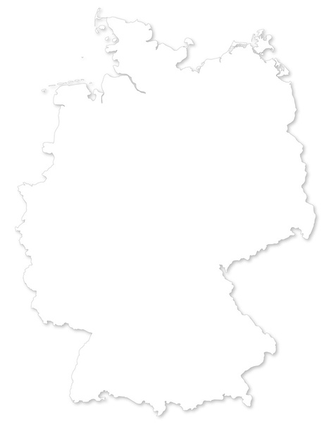 beyaz zemin üzerinde vektör harita Almanya. - Vektör, Görsel