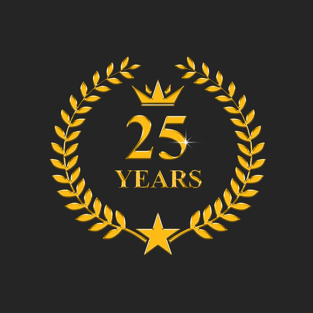 Anniversario di 25 anni, logo di lusso - Foto, immagini