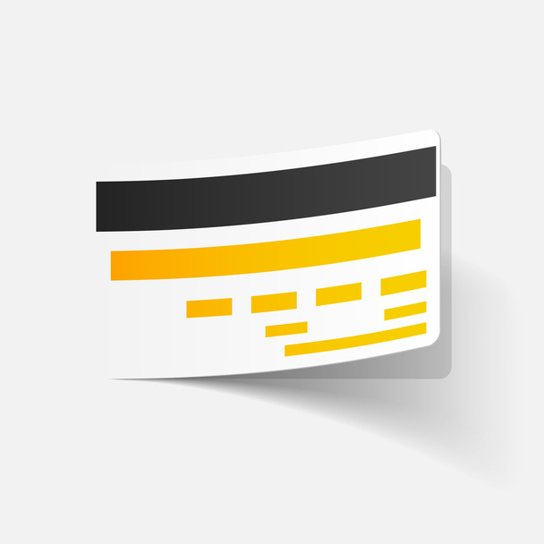 realistic design element: credit, card - Vector, Image