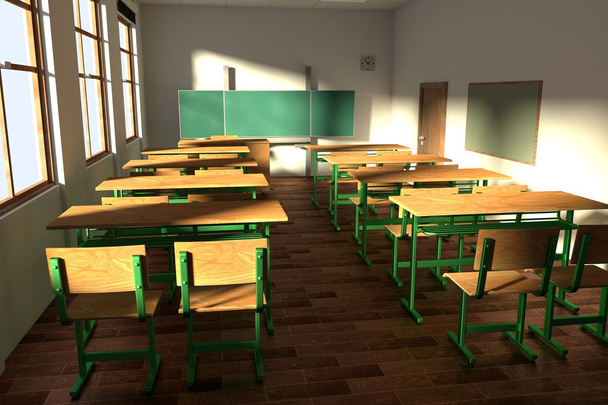 Realista 3d renderizado de aula
 - Foto, Imagen
