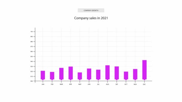Company sales in 2021. Company growth. - Footage, Video