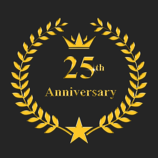 25e anniversaire logo icône fond - Photo, image
