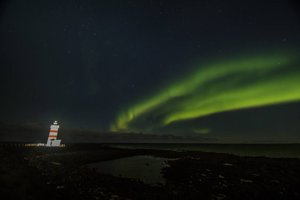 Spectacular auroral display over the Iceland island - Fotó, kép