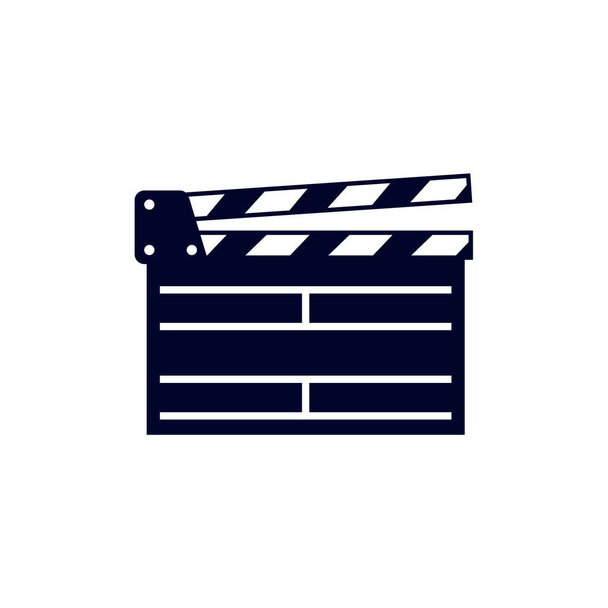 Clapperboard icon Logo vector template, Creative Movie logo concept, Icono símbolo, Ilustración - Vector, imagen