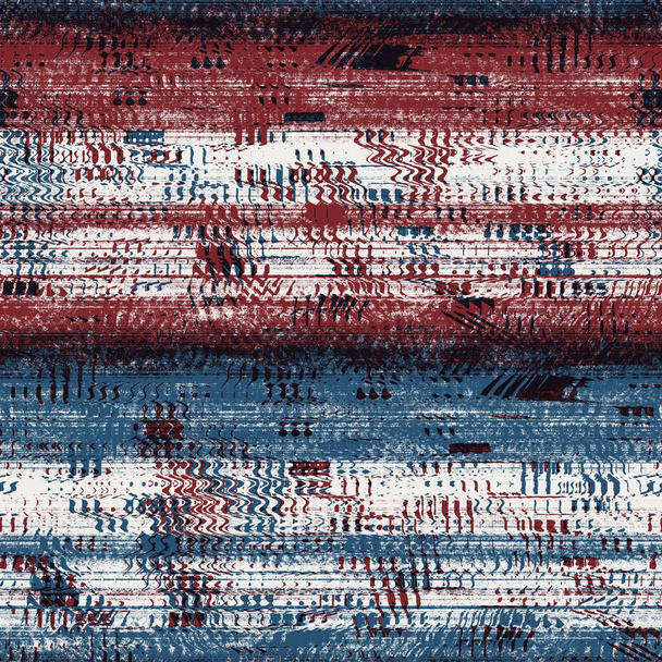 Naadloos abstract patroon in rood blauw zwart wit - Foto, afbeelding