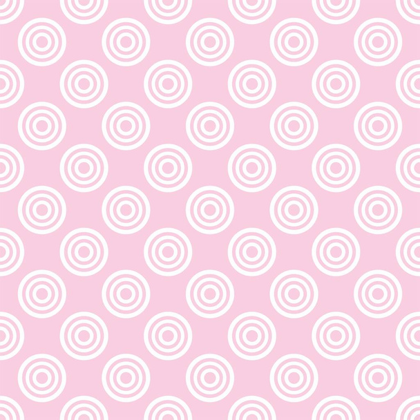 Naadloos vectorpatroon met witte stippen op een roze achtergrond. voor kaarten, albums, ondergronden, kunsten, ambachten, weefsels, versierings- en plakboeken - Vector, afbeelding