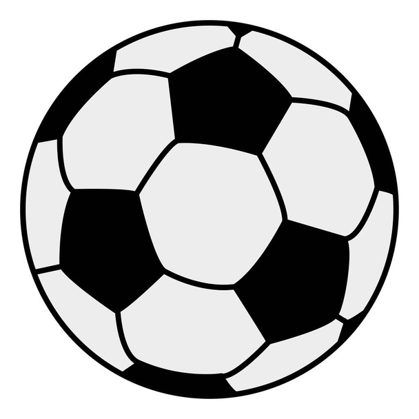 Illustration vectorielle d'un ballon de football isolé sur fond blanc. Style plat simple. - Vecteur, image