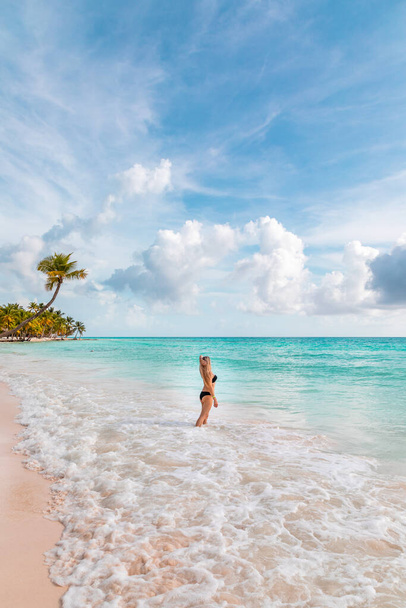 Caribbean beach in Saona island, Dominican Republic. - Photo, Image