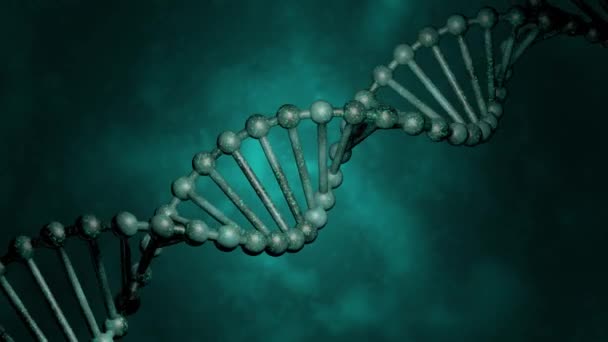 Kék emberi DNS 3d A forgatás illusztrációja. - Felvétel, videó