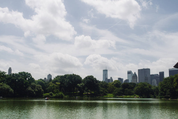 Manhattan Skyline from Central park - Фото, изображение