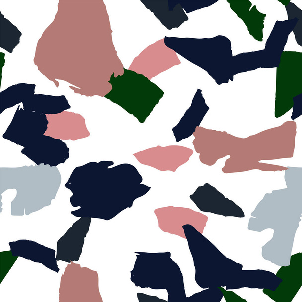 Blue and Green Terrazzo Wall Vector Seamless  - ベクター画像